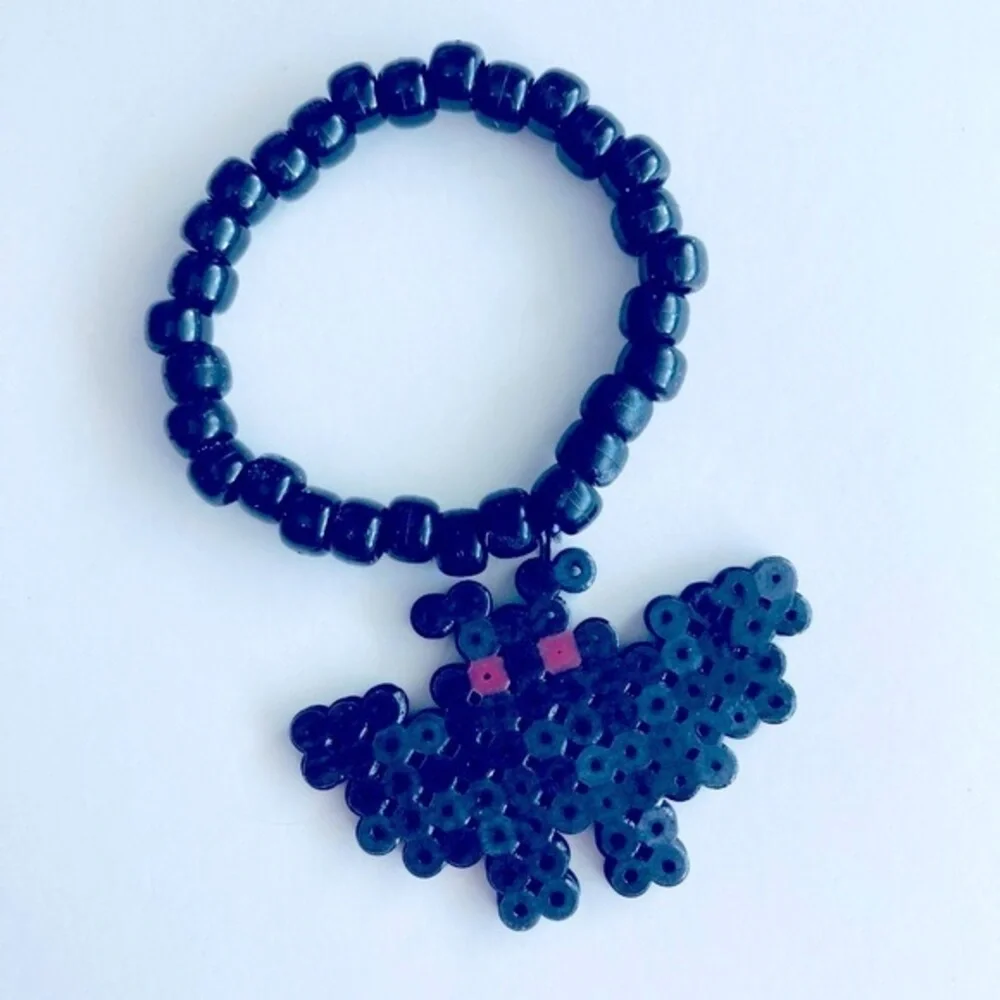 🍒 5/$25 🍒 MOTHMAN Rave Kandi Perler Bracelet